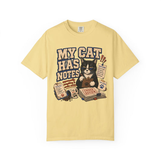 My Cat Has Notes T-Shirt — Cute Vintage Cat Musician Graphic Tee