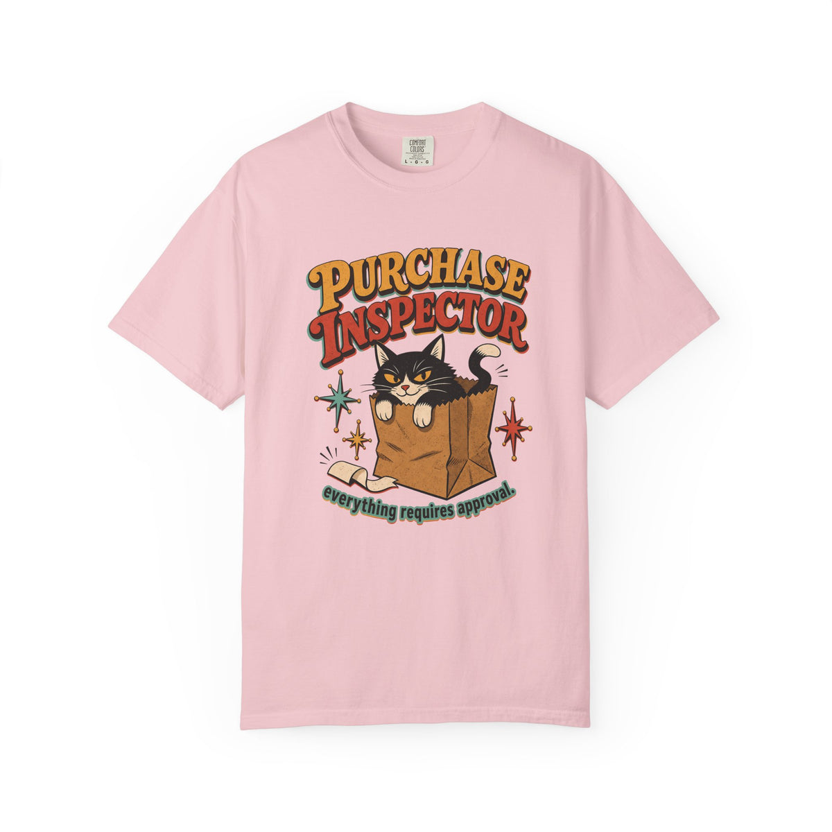 Purchase Inspector T-Shirt — Cute Cat in Box Vintage Graphic Tee