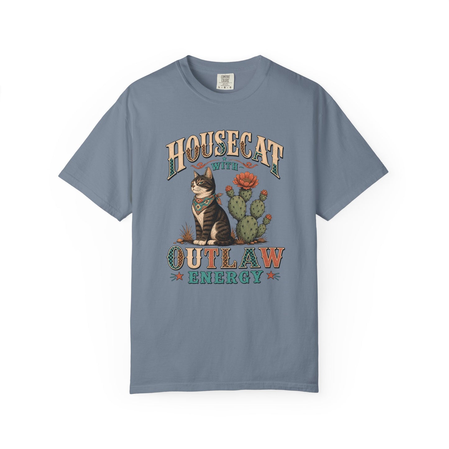 Housecat with Outlaw Energy T-Shirt