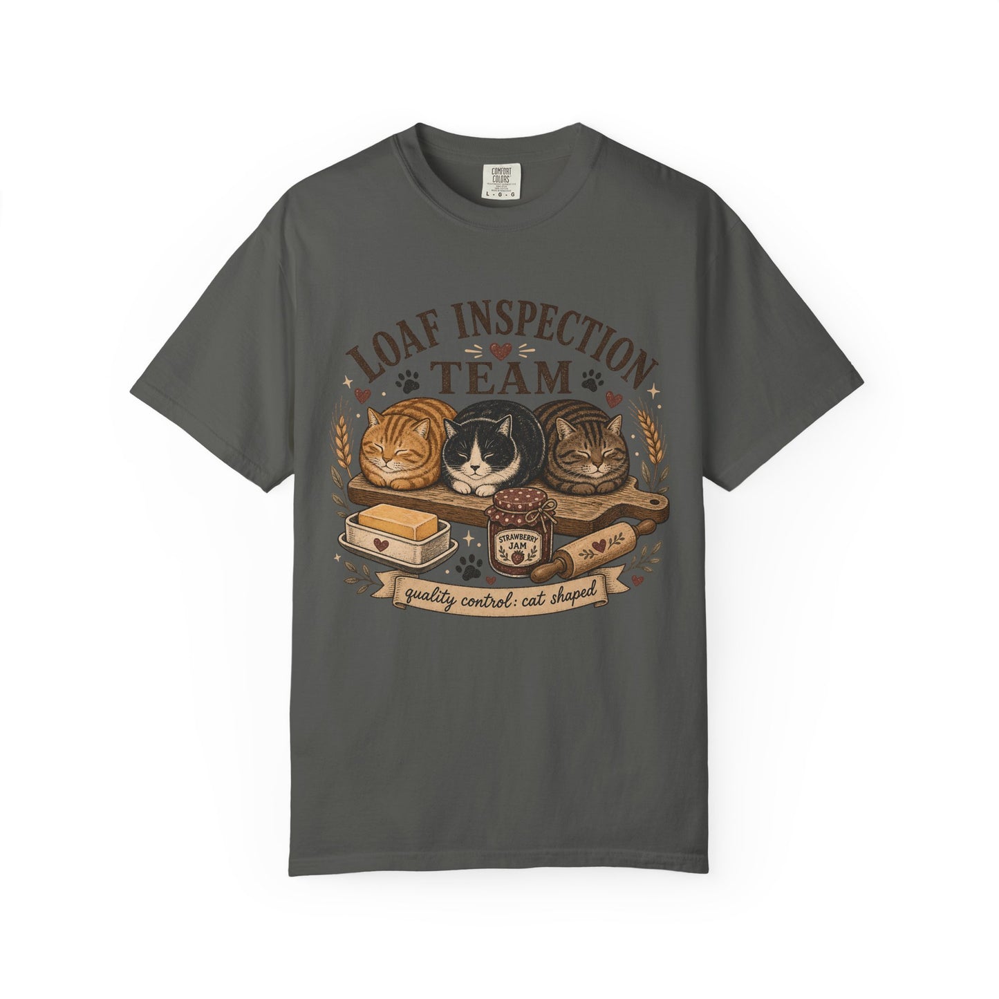 Loaf Inspection Team T-Shirt — Cute Cat Loaves Design