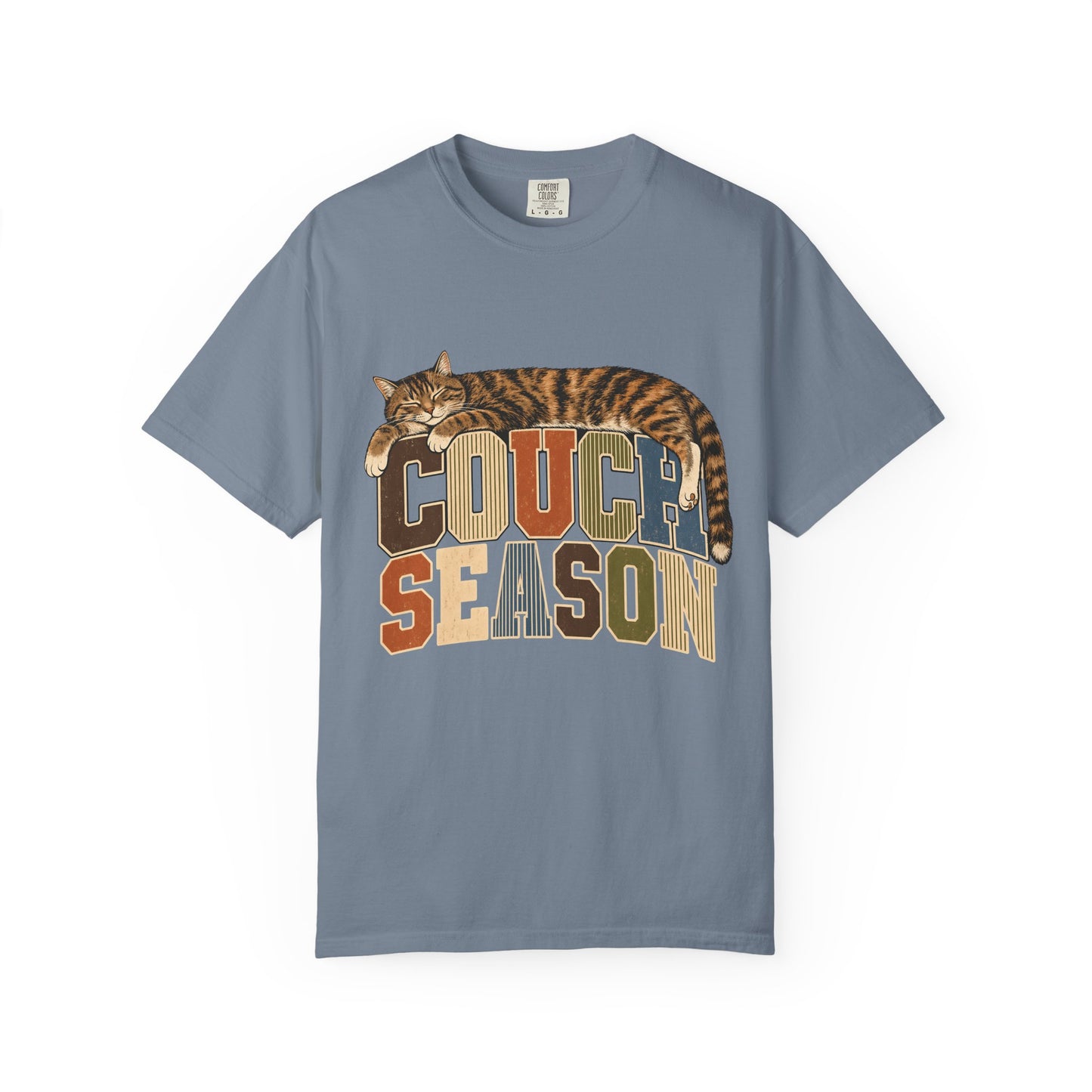 Couch Season T-Shirt — Cozy Cat Lounge Tee