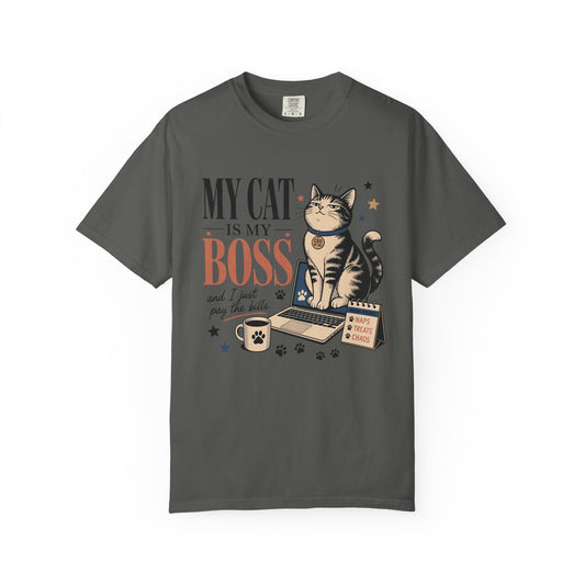 Cat Lover T-Shirt - “My Cat Is My Boss” Graphic Tee