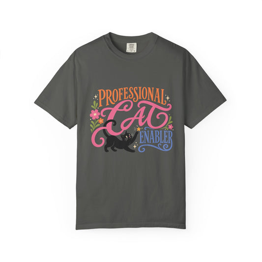 Professional Cat Enabler T-Shirt — Cute Floral Cat Lover Tee