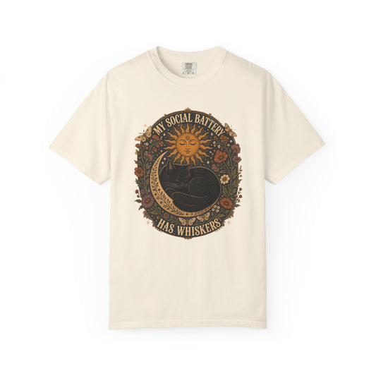 My Social Battery Has Whiskers Cat T-Shirt