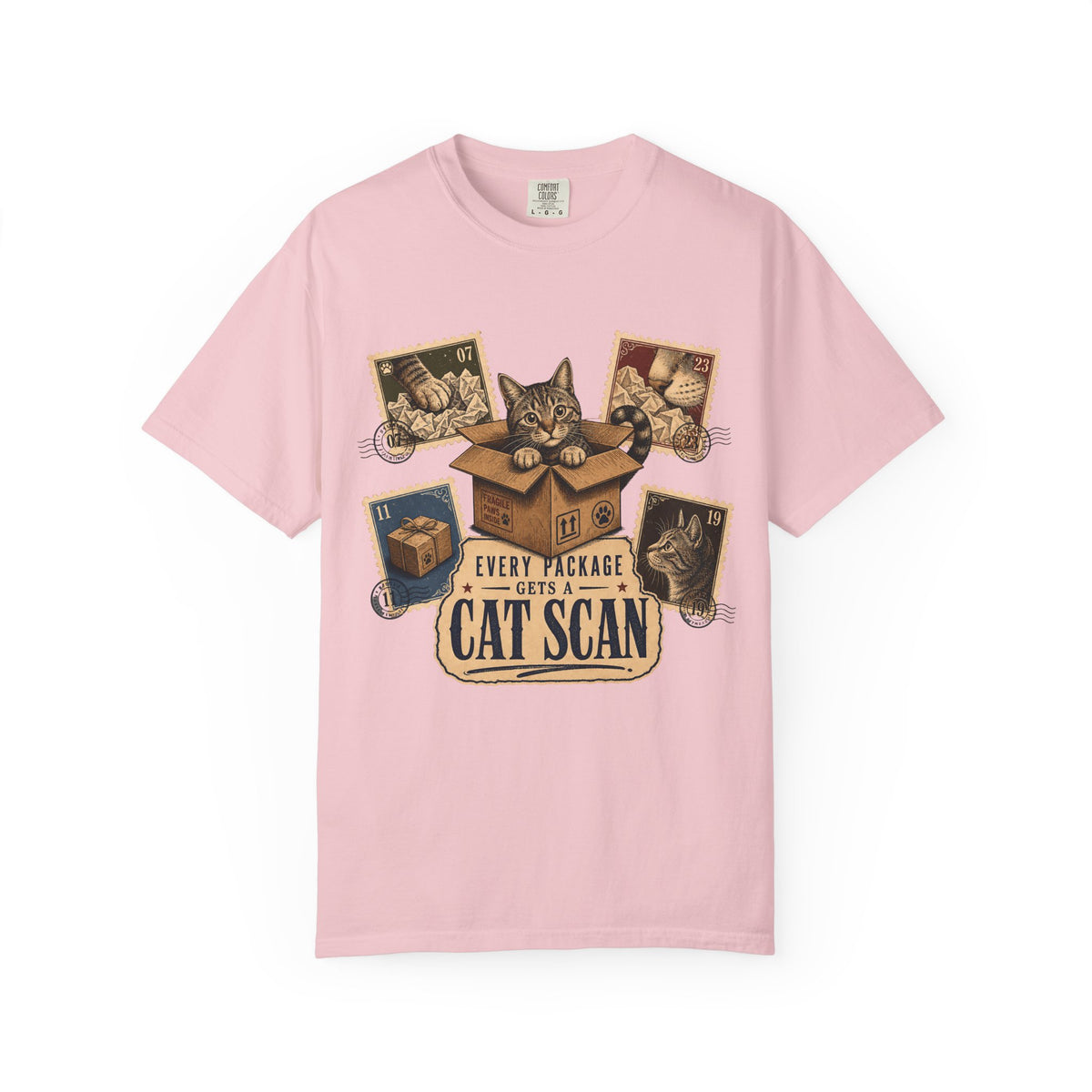 Cat Scan T-Shirt — Funny Kitten Package Vintage Graphic Tee