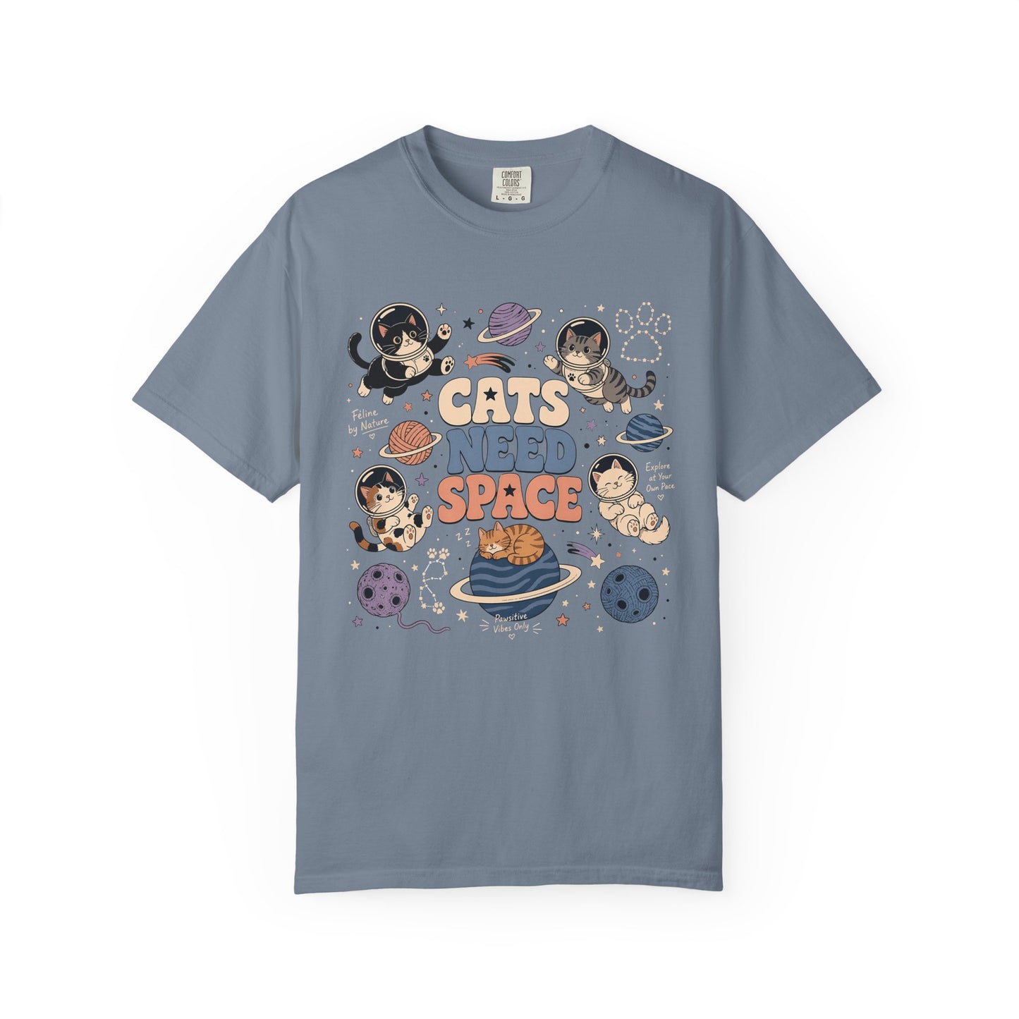 Cats Need Space T-Shirt — Cute Retro Space Cat Graphic Tee