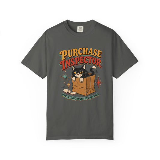 Purchase Inspector T-Shirt — Cute Cat in Box Vintage Graphic Tee