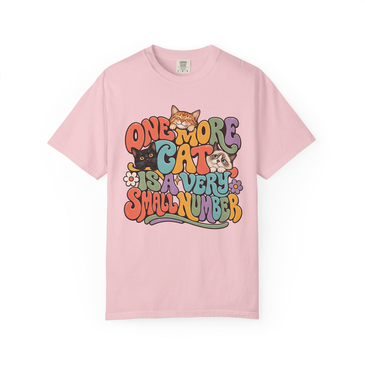 Retro 'One More Cat Is A Very Small Number' Cat T-Shirt
