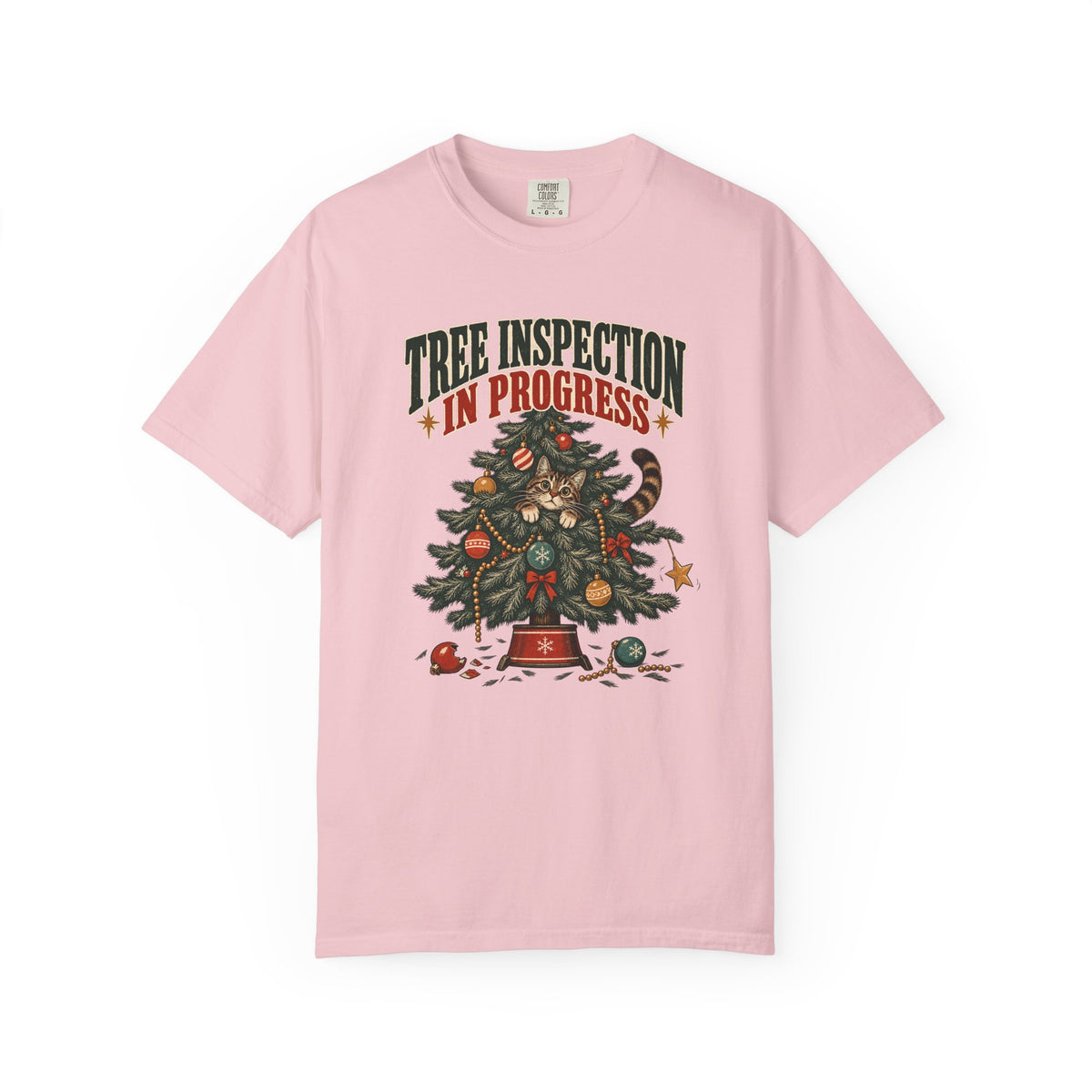 Tree Inspection In Progress T-Shirt — Funny Christmas Tree Inspector Tee