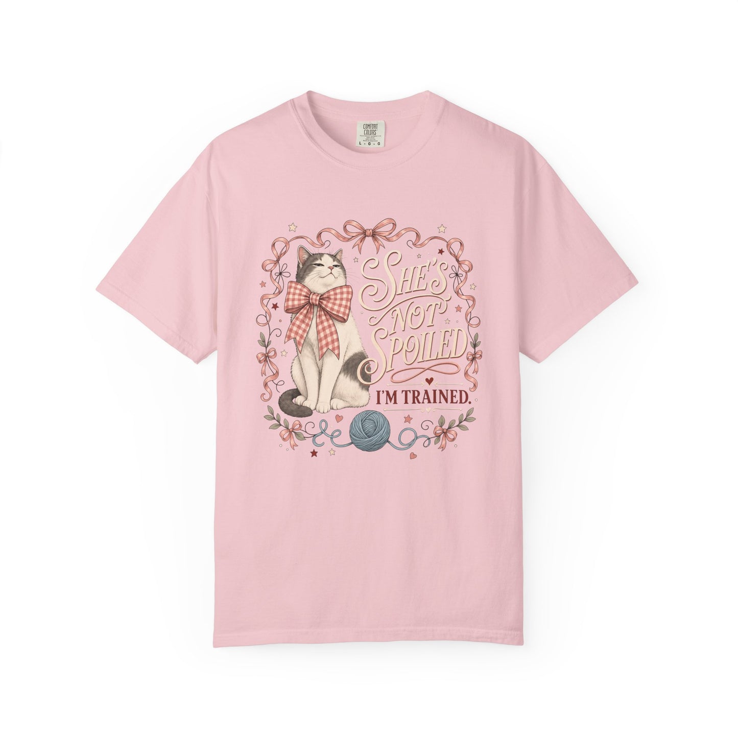 Cat Lover T-Shirt — "She’s Not Spoiled, I’m Trained" Cute Vintage Cat Graphic Tee