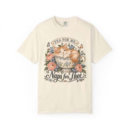 Naps for Thee Cat Tea Graphic T-Shirt