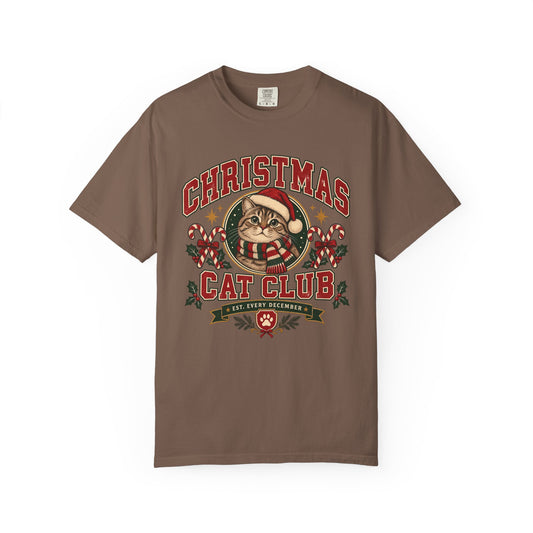 Christmas Cat Club T-Shirt — Vintage Holiday Cat Tee