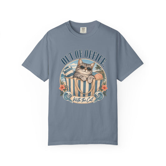 Out of Office With the Cat T-Shirt — Vintage Beach Cat Graphic Tee