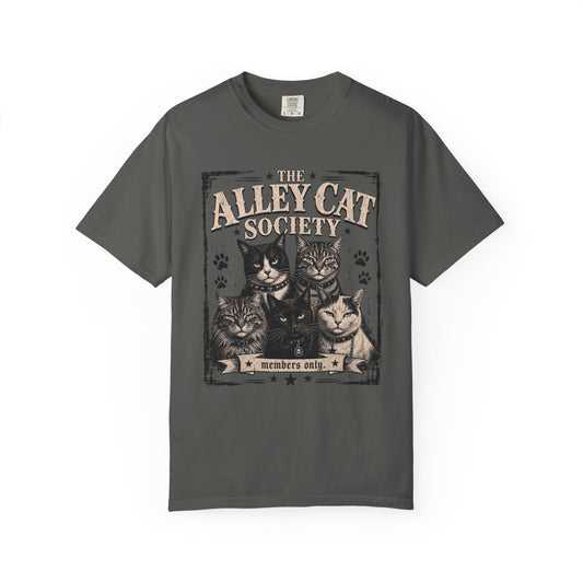 Alley Cat Society T-Shirt — Vintage 'Members Only' Cat Graphic Tee
