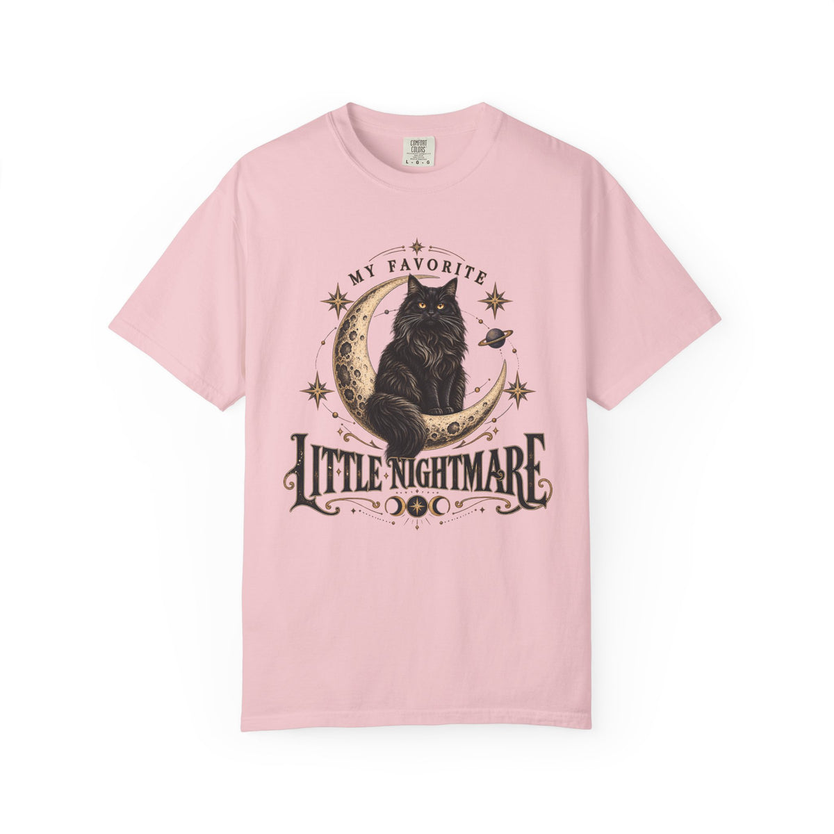 Little Nightmare Cat T-Shirt — "My Favorite Little Nightmare" Vintage Moon Graphic