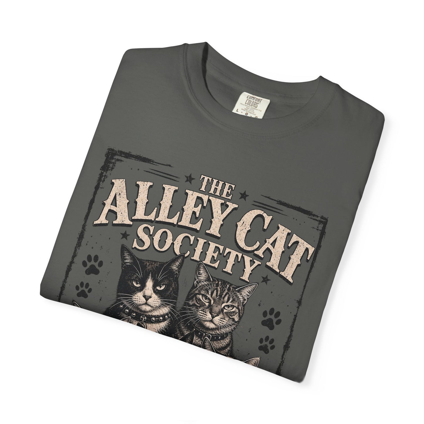 Alley Cat Society T-Shirt — Vintage 'Members Only' Cat Graphic Tee