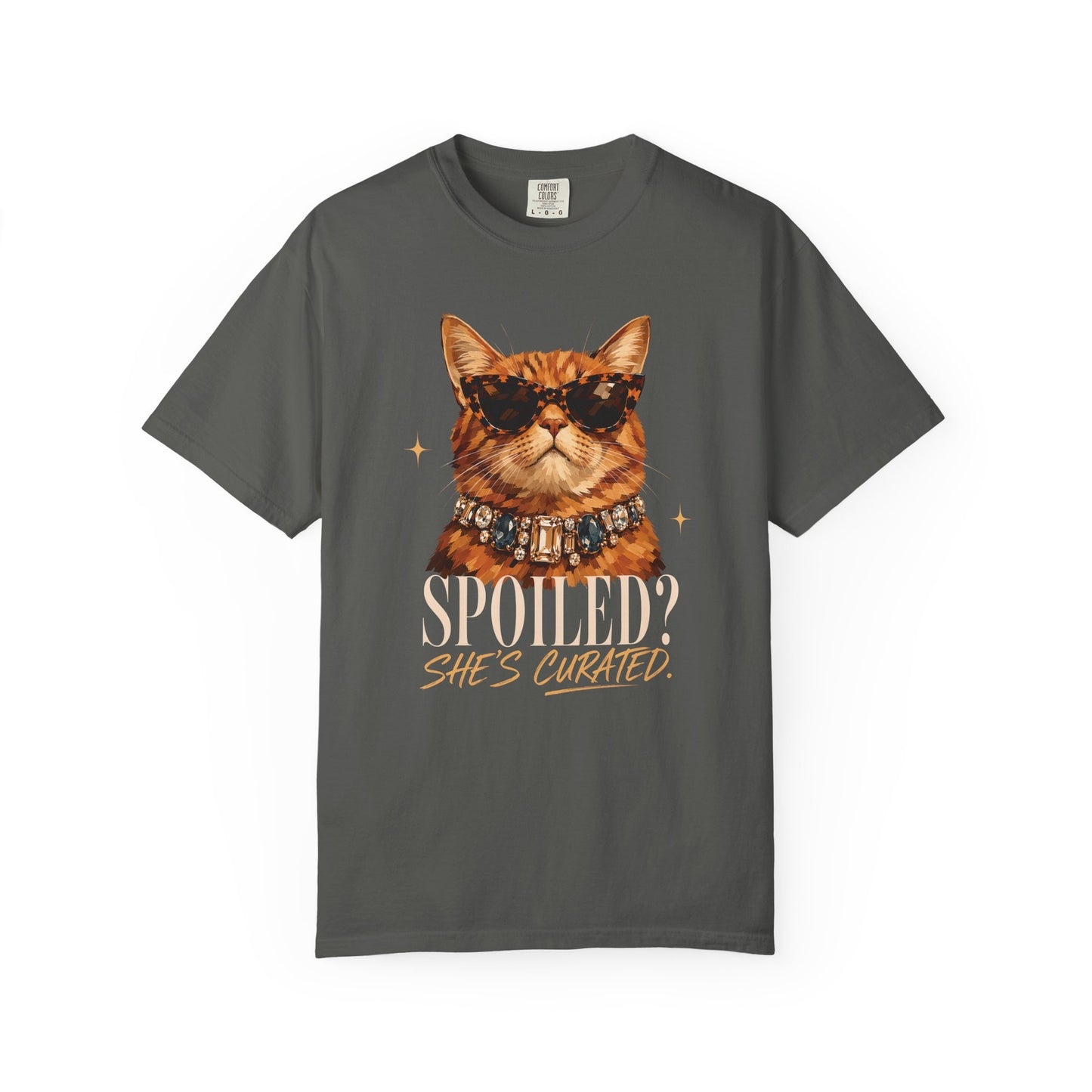 Curated Cat Tee — 'She’s Curated' Graphic T-Shirt