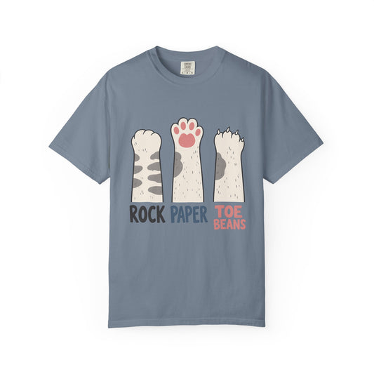 Cat 'Rock Paper Toe Beans' Graphic T-Shirt — Cute Cat Paw Humor Tee