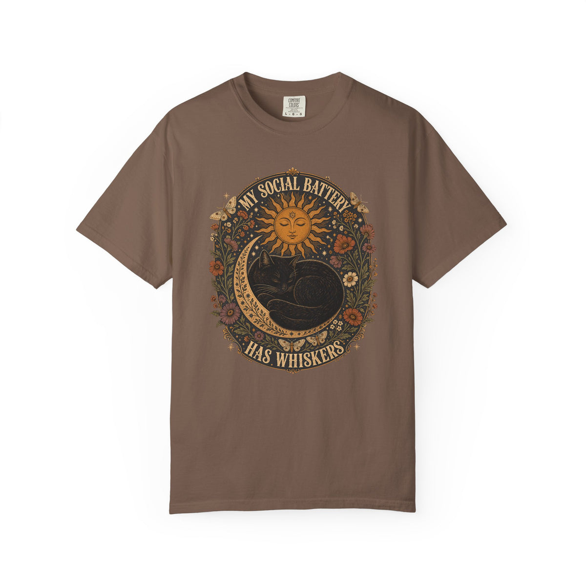 My Social Battery Has Whiskers Cat T-Shirt