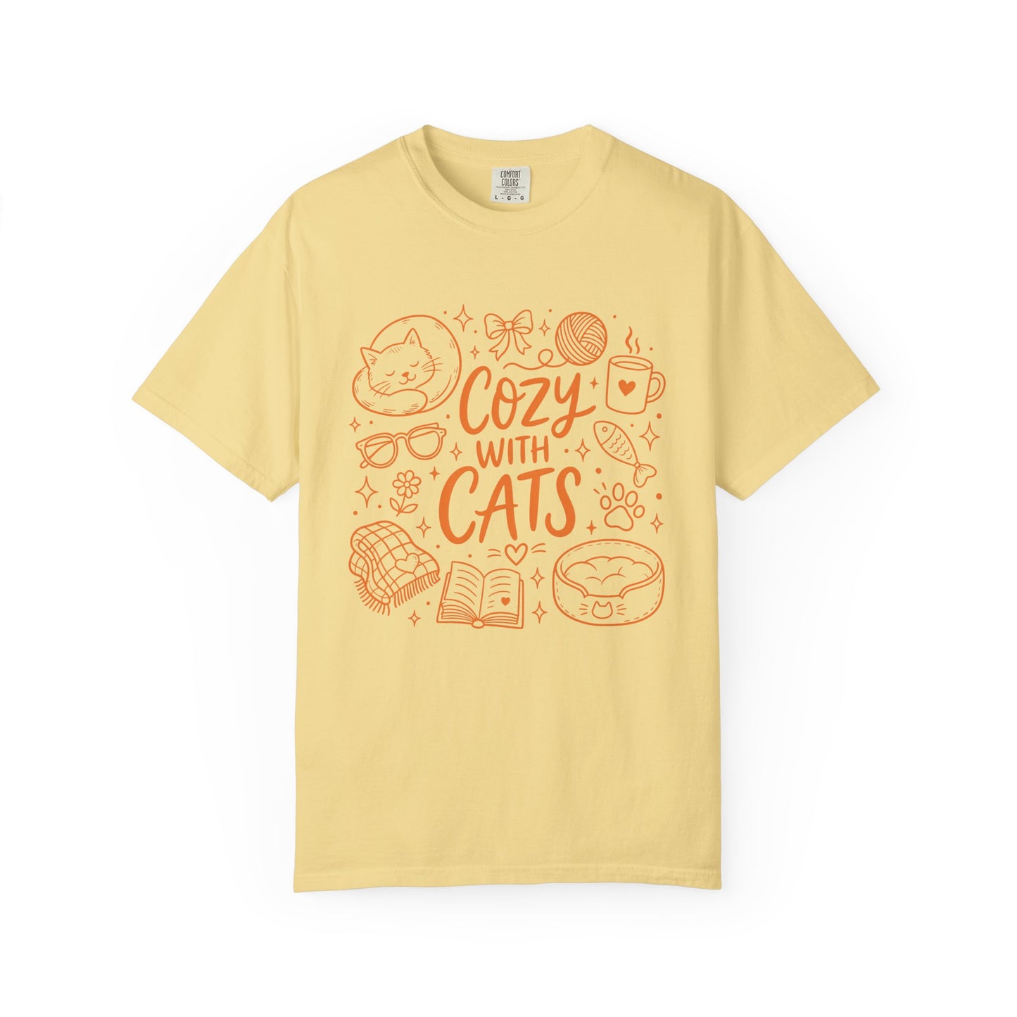 Cozy With Cats T-Shirt — Cute Cat Lover Graphic Tee