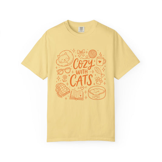 Cozy With Cats T-Shirt — Cute Cat Lover Graphic Tee