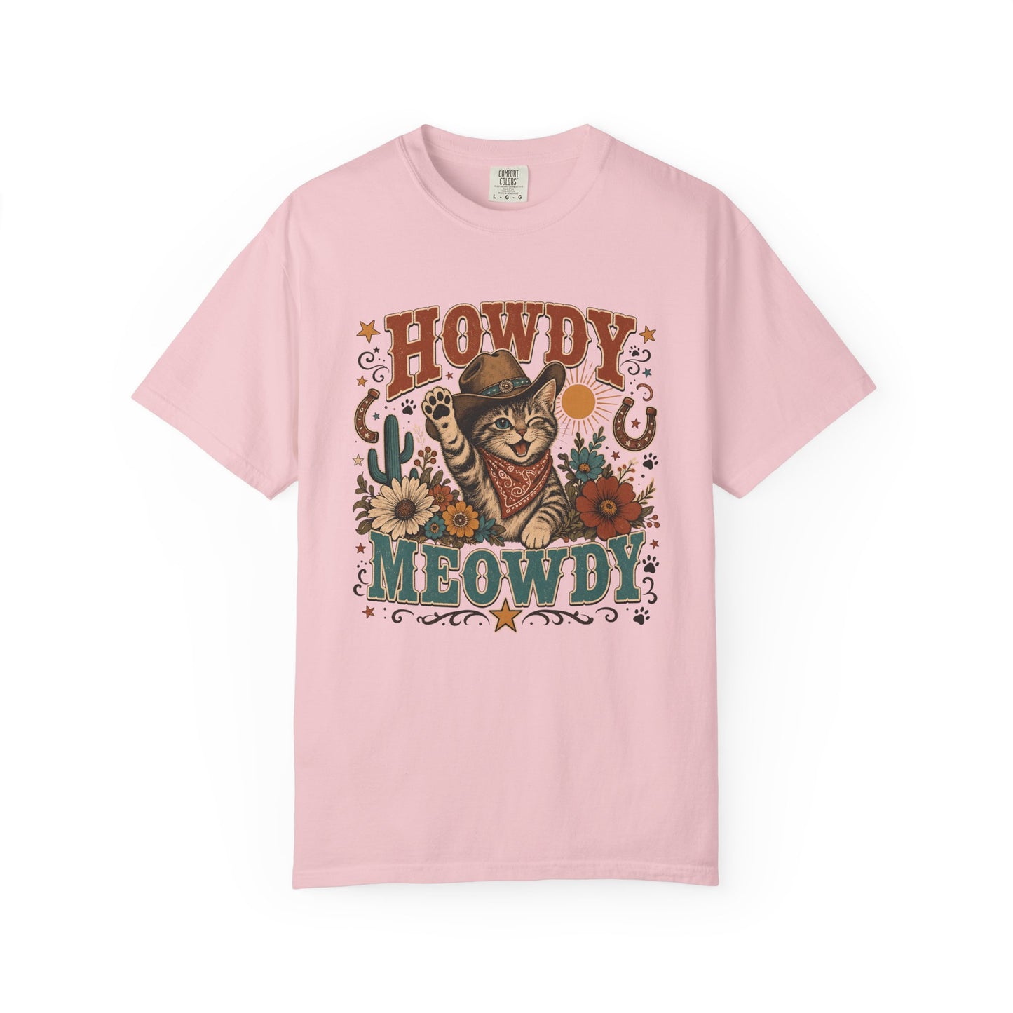 Howdy Meowdy Cowboy Cat T-Shirt — Western Cat Graphic Tee