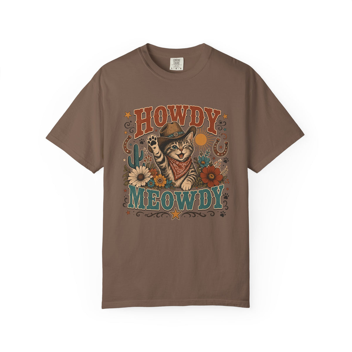 Howdy Meowdy Cowboy Cat T-Shirt — Western Cat Graphic Tee