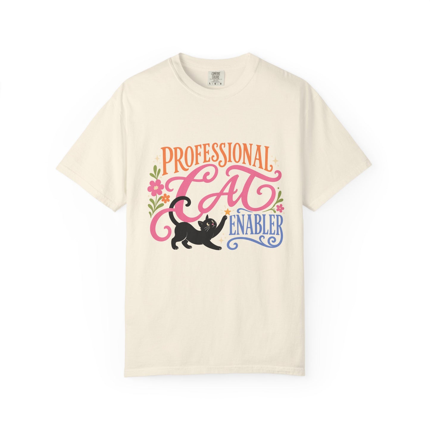 Professional Cat Enabler T-Shirt — Cute Floral Cat Lover Tee