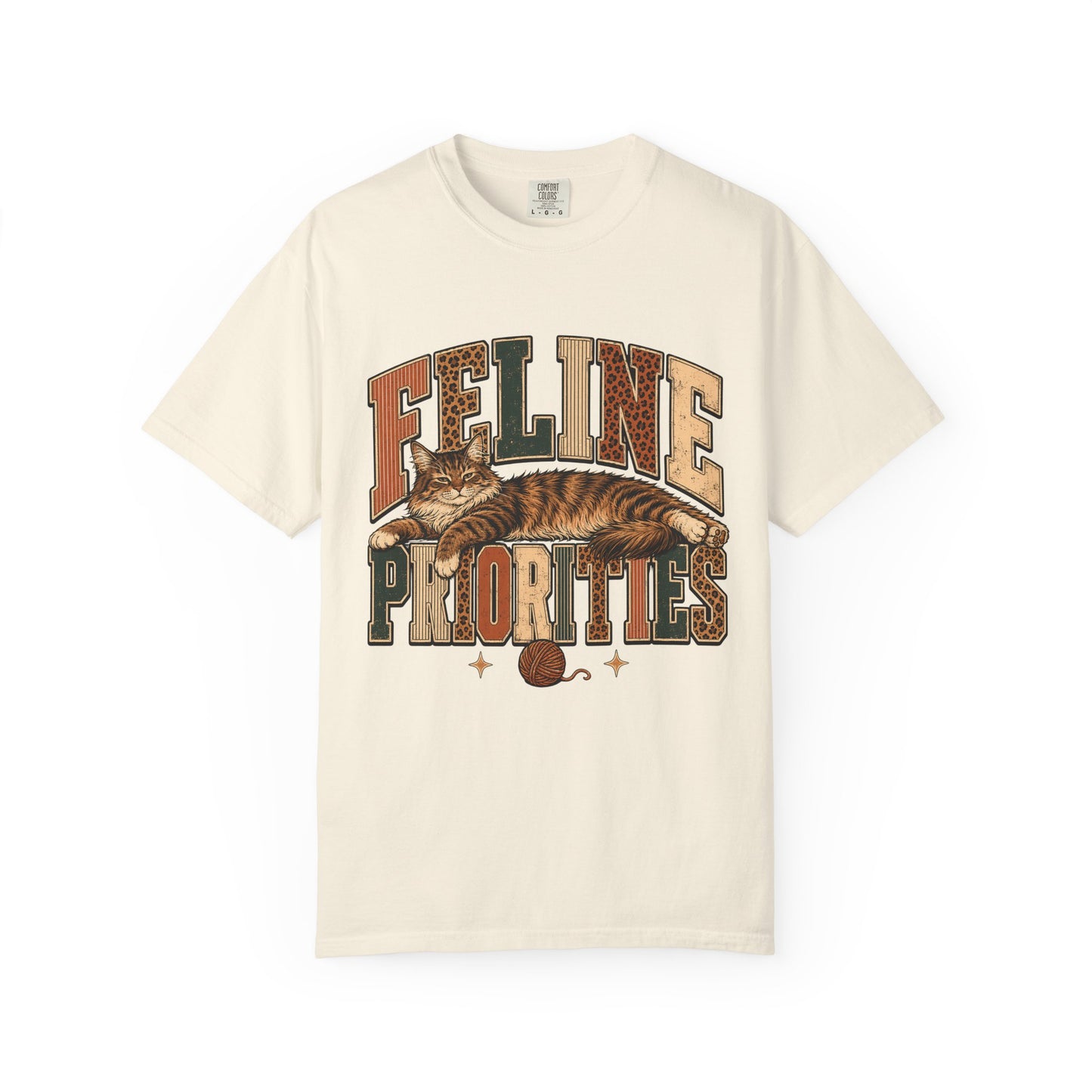 Feline Priorities T-Shirt — Vintage Cat Graphic Tee