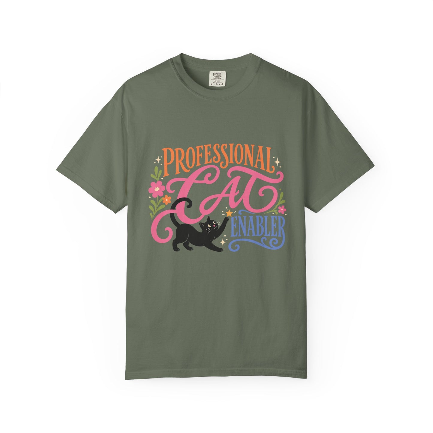 Professional Cat Enabler T-Shirt — Cute Floral Cat Lover Tee