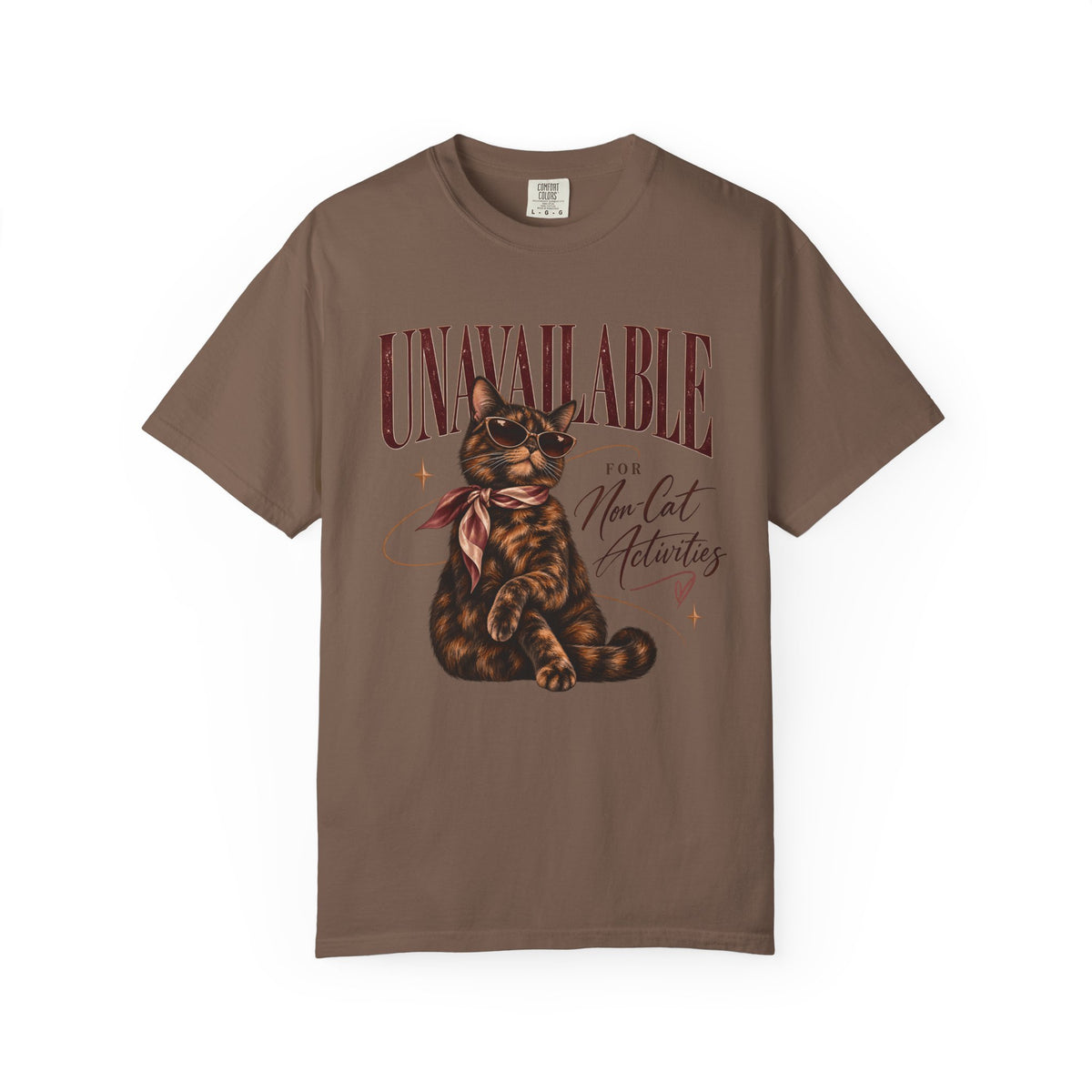 Unavailable for Non-Cat Activities T-Shirt — Cute Vintage Cat Graphic