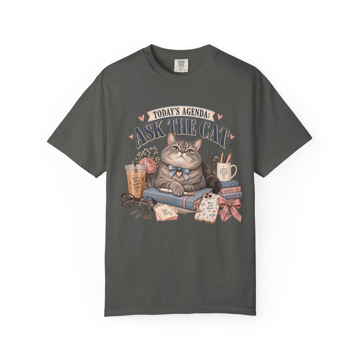Ask the Cat T-Shirt — Cute Cozy Cat Graphic Tee for Cat Lovers
