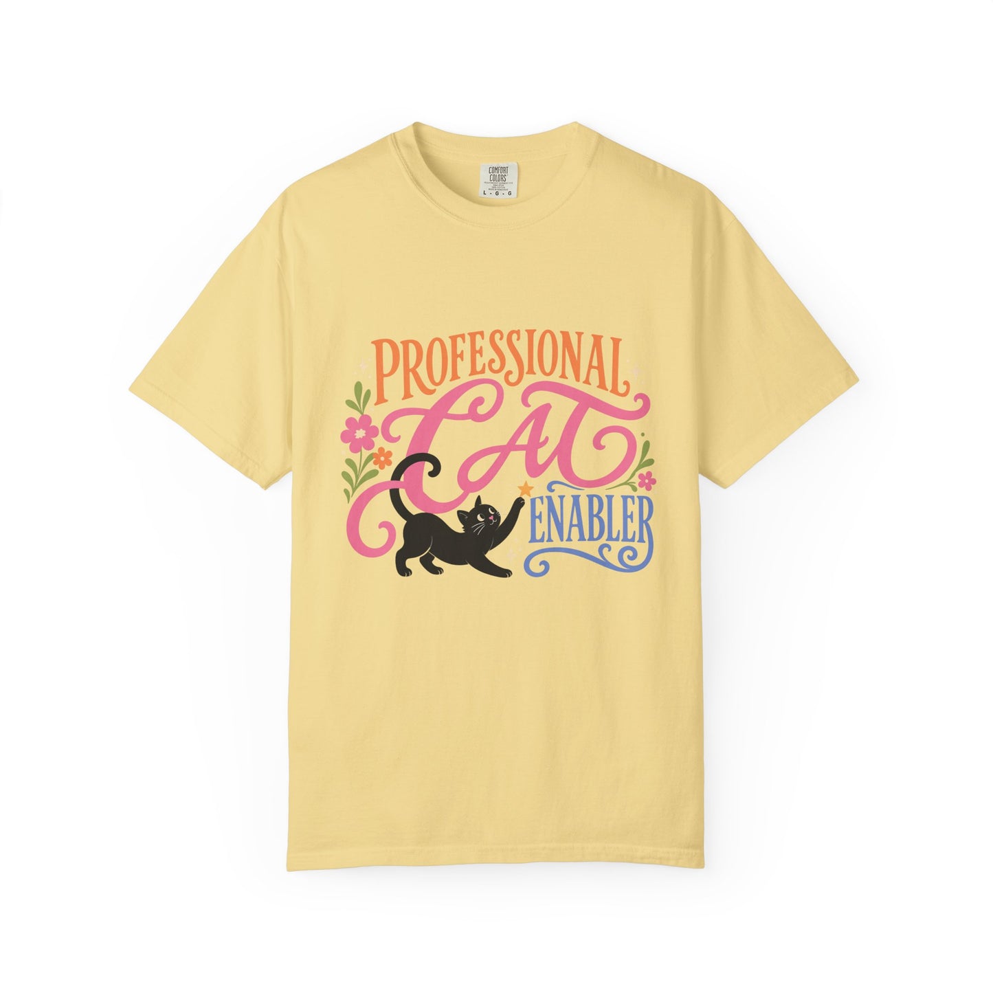 Professional Cat Enabler T-Shirt — Cute Floral Cat Lover Tee