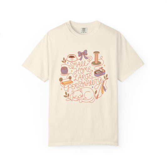 Cozy Craft Tee — "Small Home, Large Personality" Graphic T‑Shirt