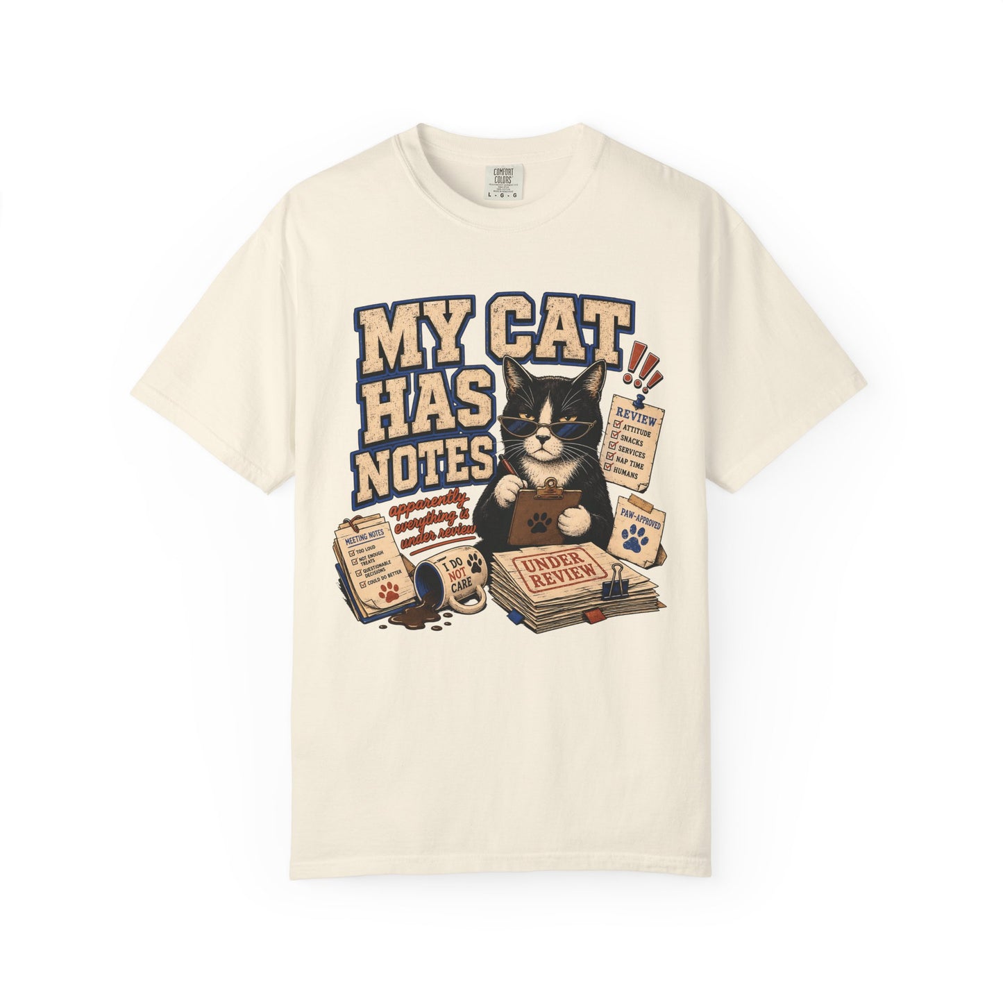 My Cat Has Notes T-Shirt — Cute Vintage Cat Musician Graphic Tee