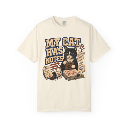 My Cat Has Notes T-Shirt — Cute Vintage Cat Musician Graphic Tee