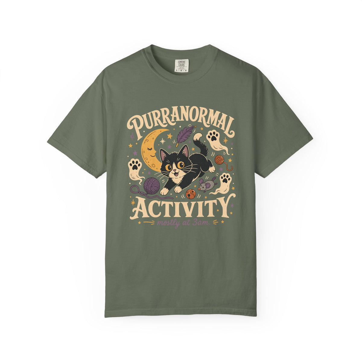 Purranormal Activity T-Shirt — Cute Halloween Cat Graphic Tee