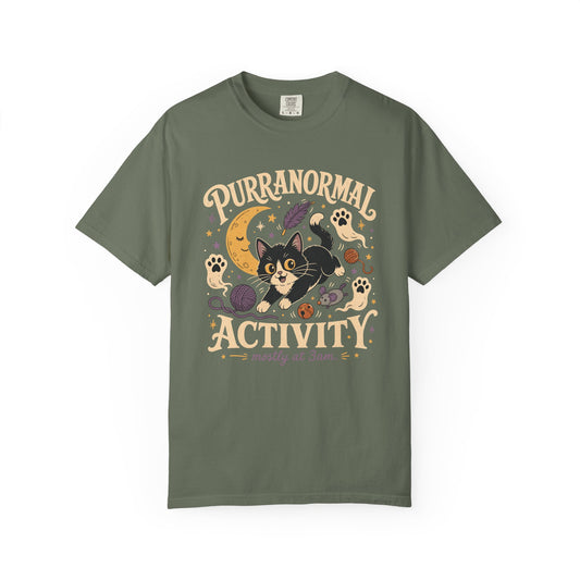 Purranormal Activity T-Shirt — Cute Halloween Cat Graphic Tee