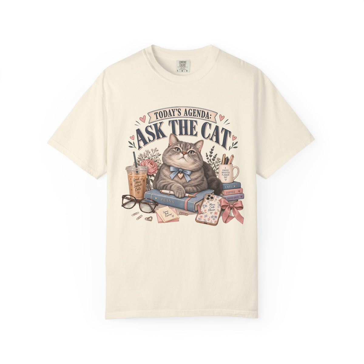 Ask the Cat T-Shirt — Cute Cozy Cat Graphic Tee for Cat Lovers
