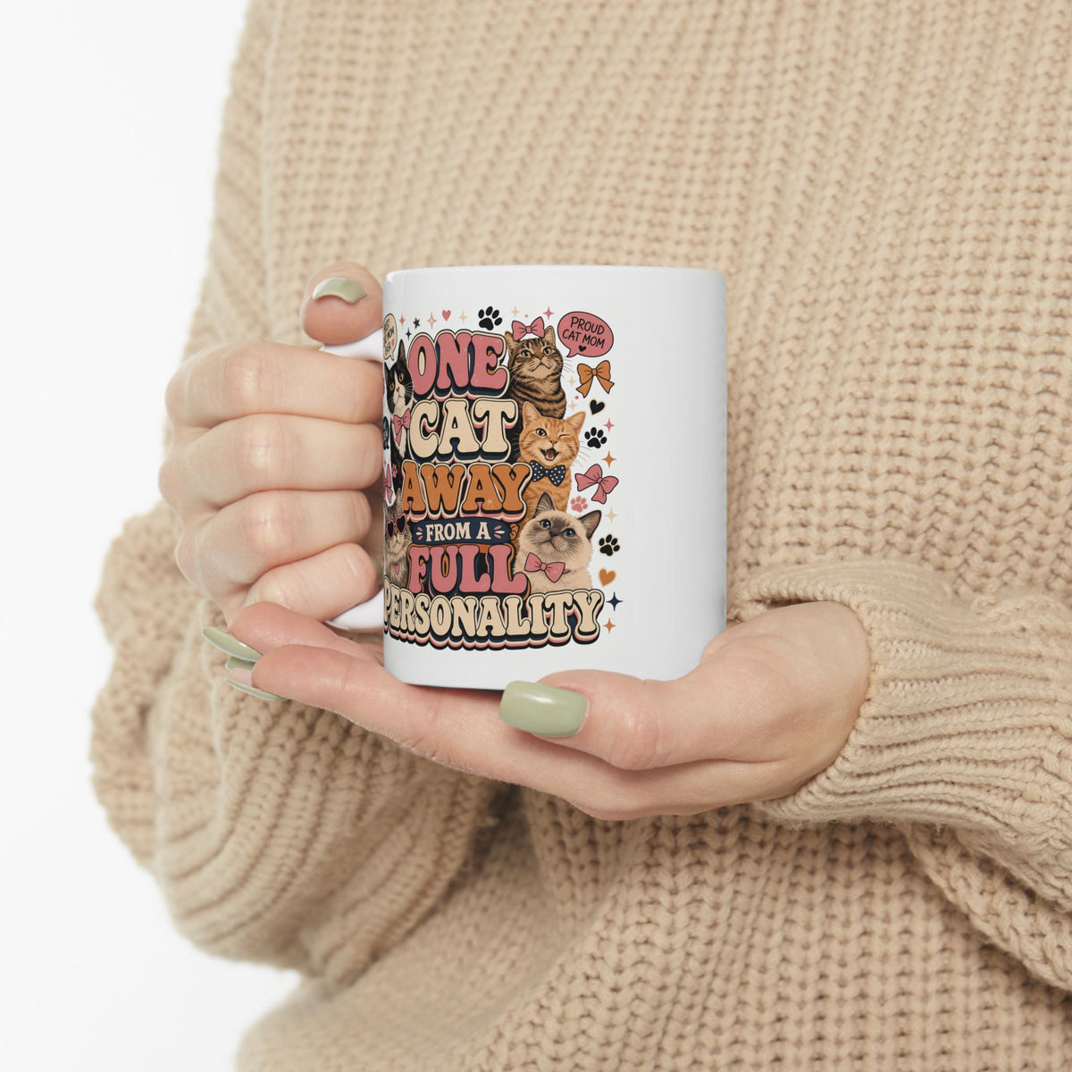 One Cat Away Mug - Funny Cat Lover Coffee Mug