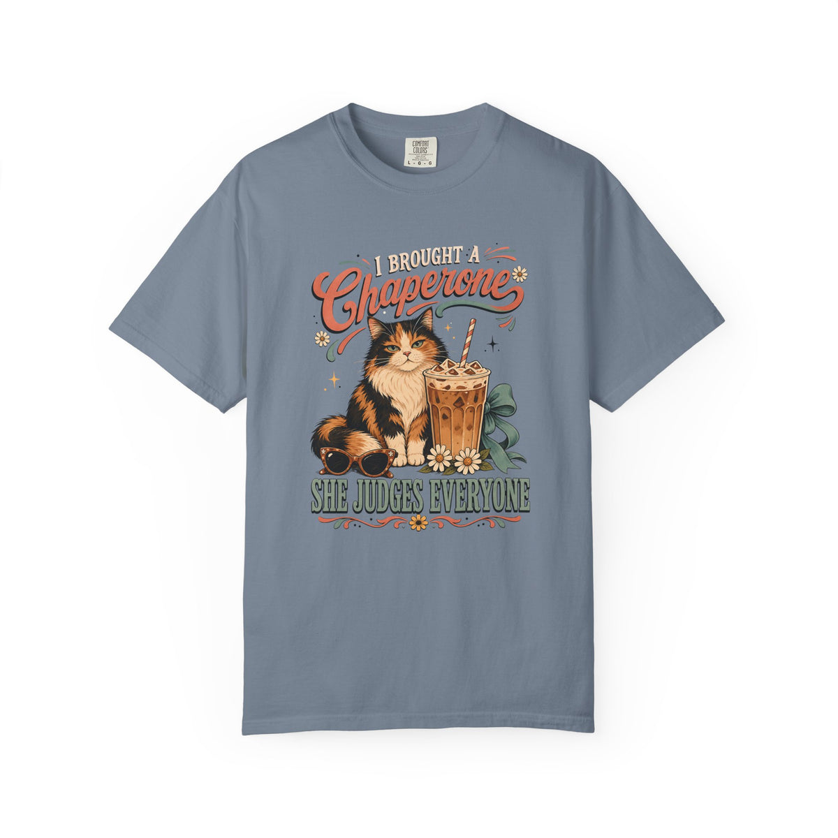 She Judges Everyone Cat T-Shirt — “I Brought a Chaperone” Vintage Graphic Tee
