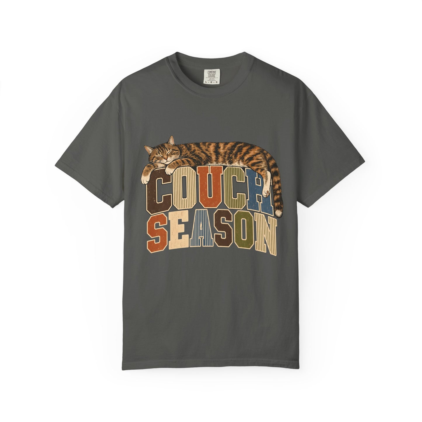 Couch Season T-Shirt — Cozy Cat Lounge Tee