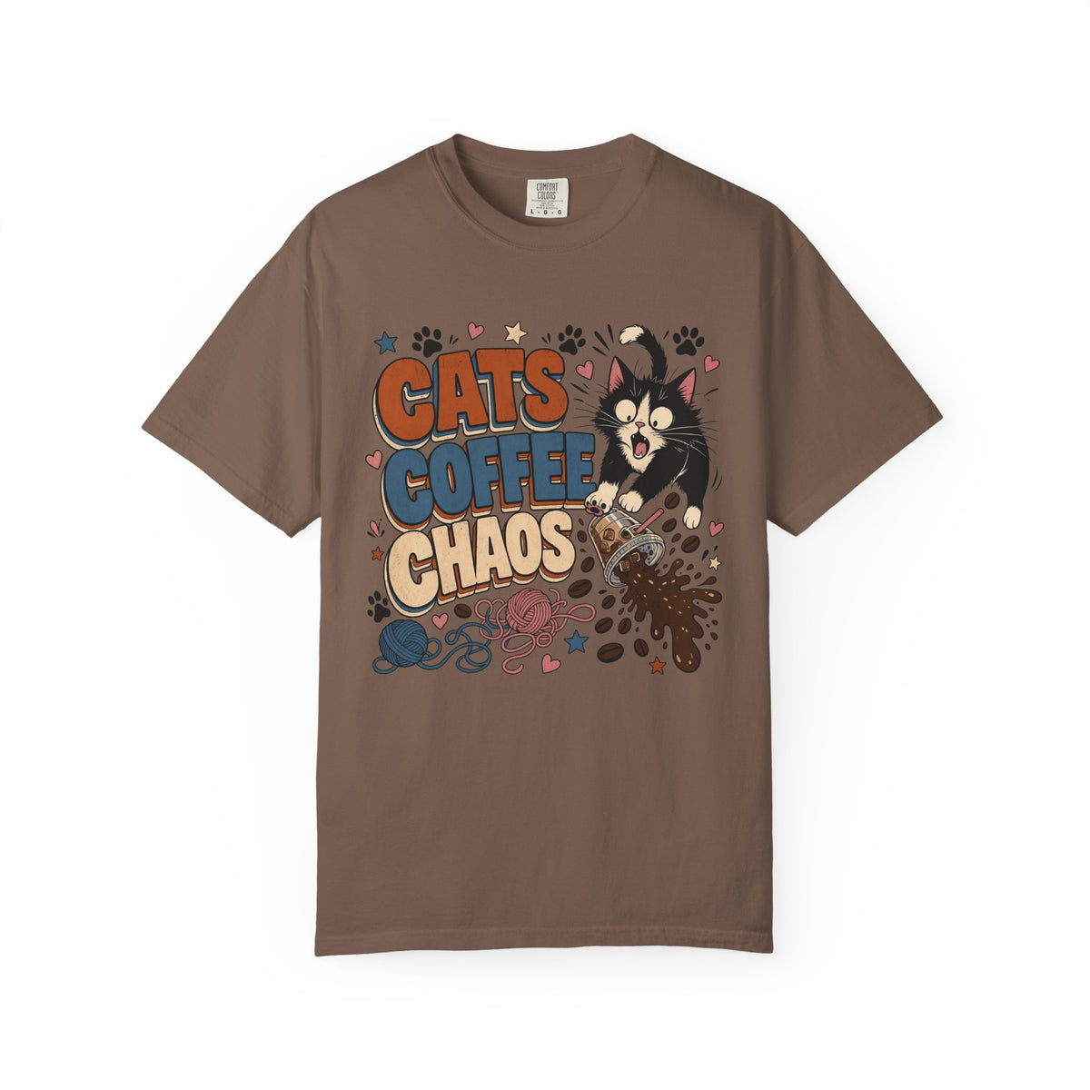 Cats Coffee Chaos Graphic T-Shirt