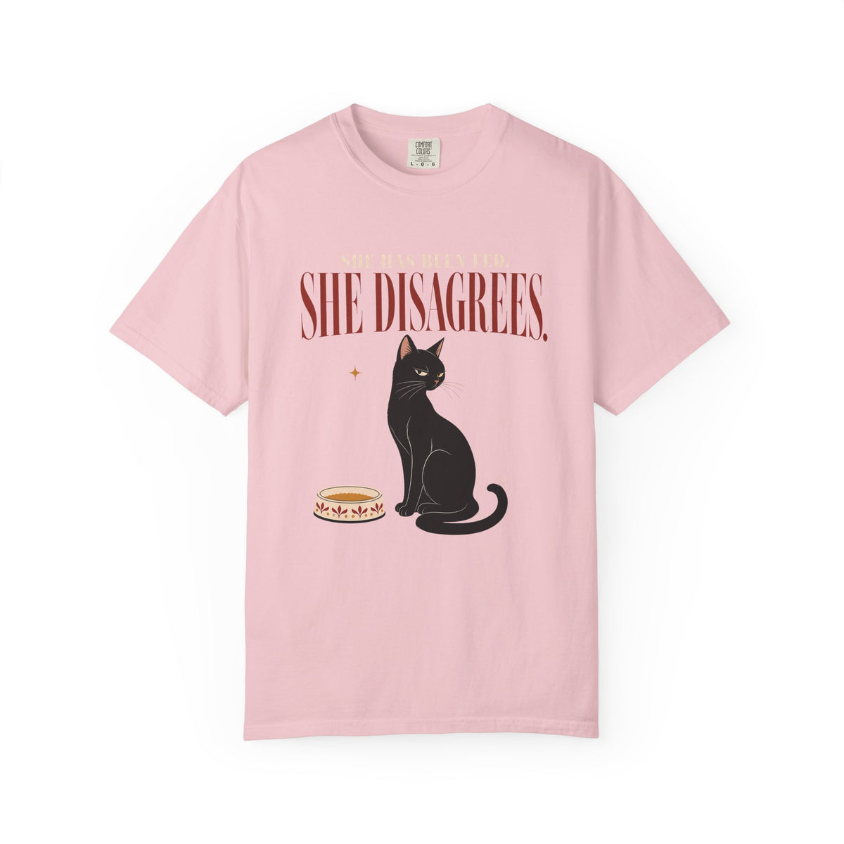 She Disagrees Cat T-Shirt — Vintage Black Cat Graphic Tee