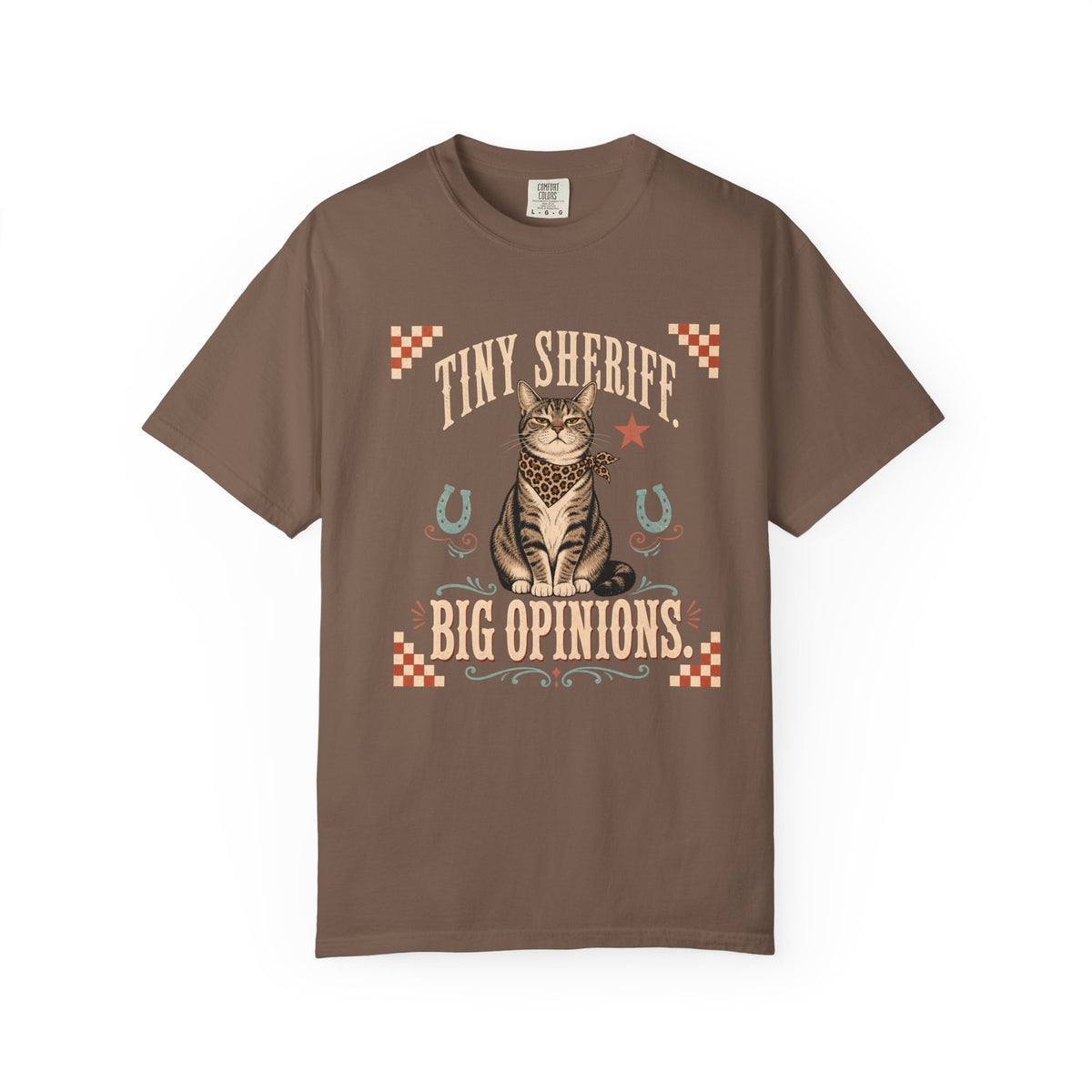 Cat Cowboy T‑Shirt – “Tiny Sheriff, Big Opinions” Graphic Tee