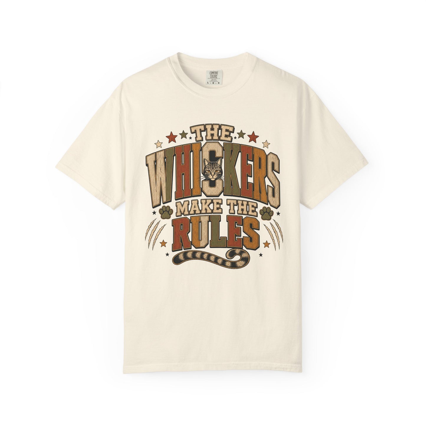"The Whiskers Make the Rules" Vintage Cat Graphic Tee