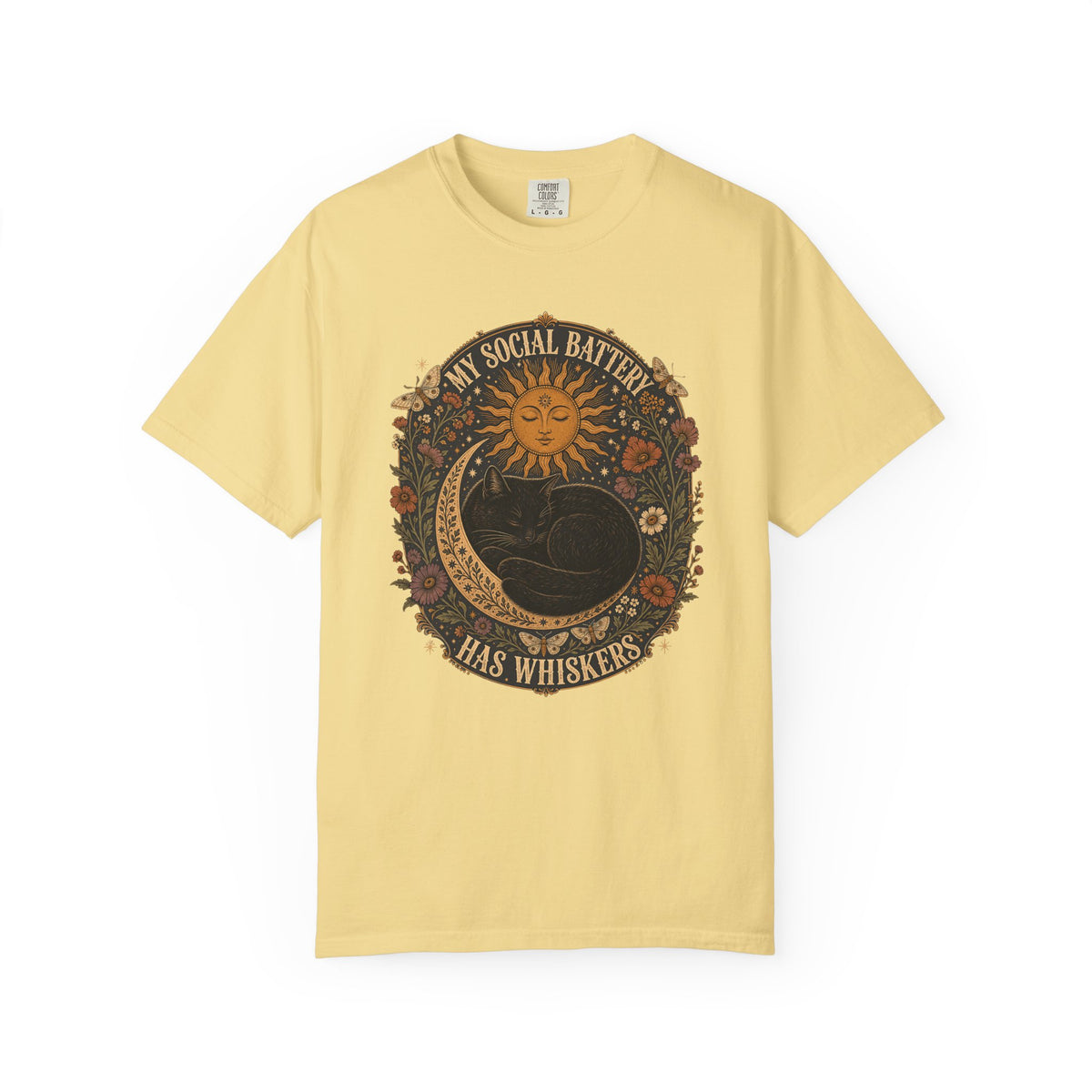 My Social Battery Has Whiskers Cat T-Shirt