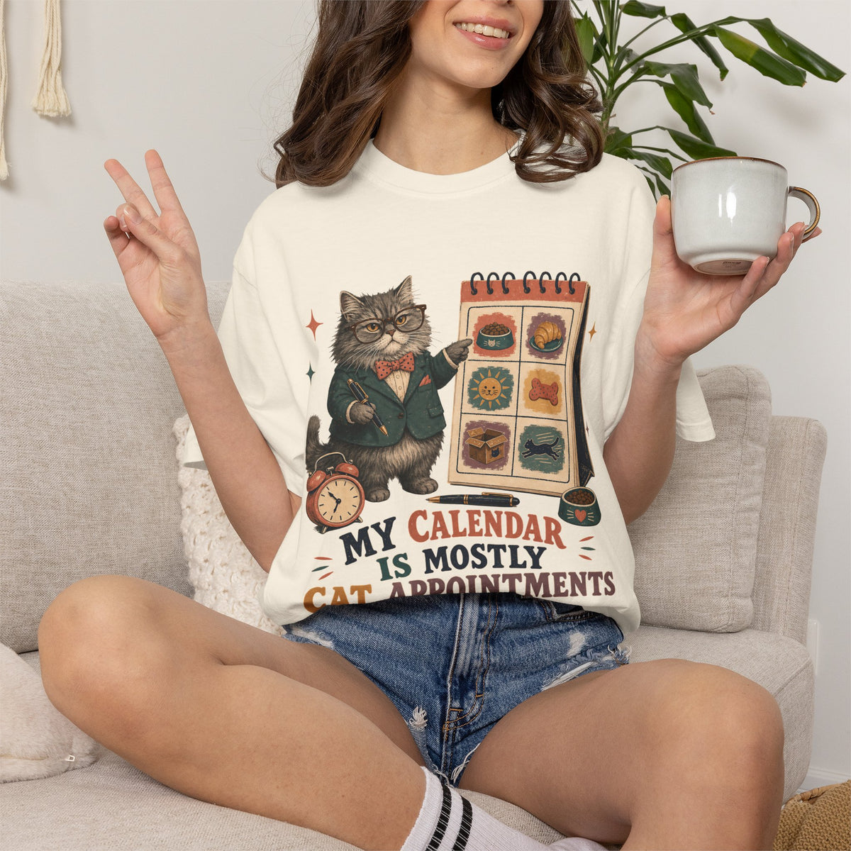Cat Appointments T-Shirt — "My Calendar Is Mostly Cat Appointments" Cat Lover Tee