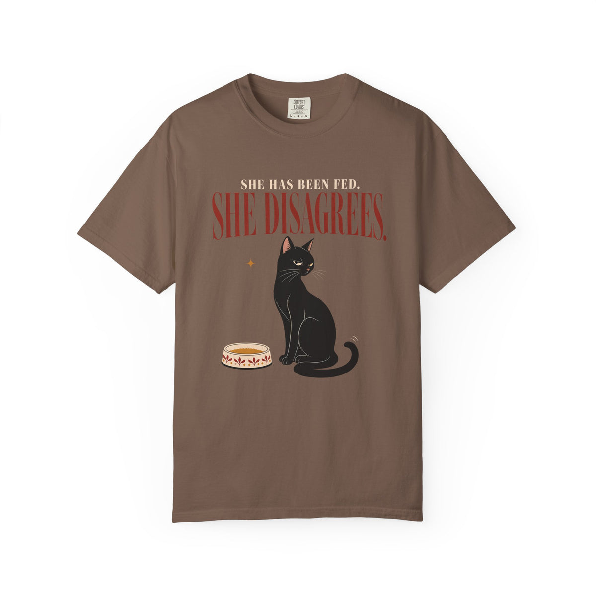 She Disagrees Cat T-Shirt — Vintage Black Cat Graphic Tee