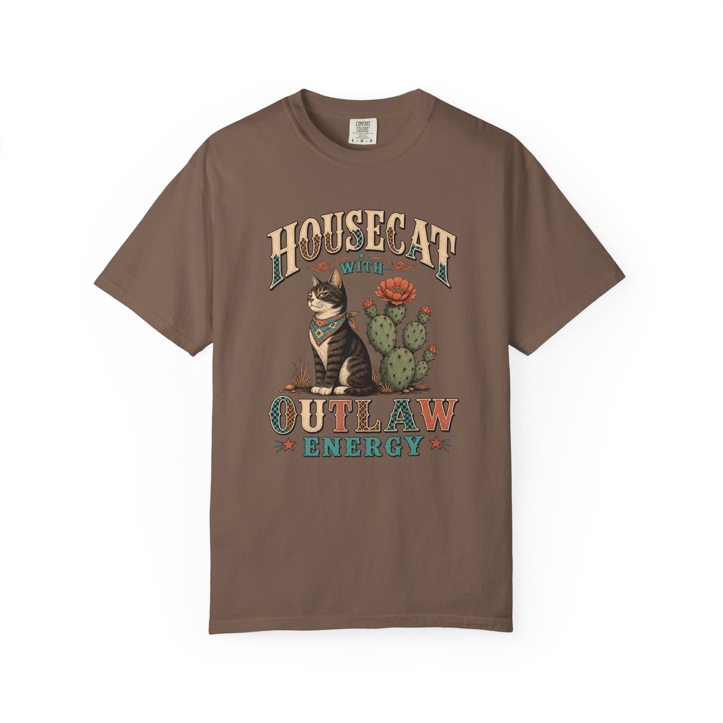 Housecat with Outlaw Energy T-Shirt